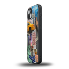 newyorker back phone cover | glass case for iphone 15 plus