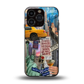newyorker back phone cover | glass case for iphone 14 pro