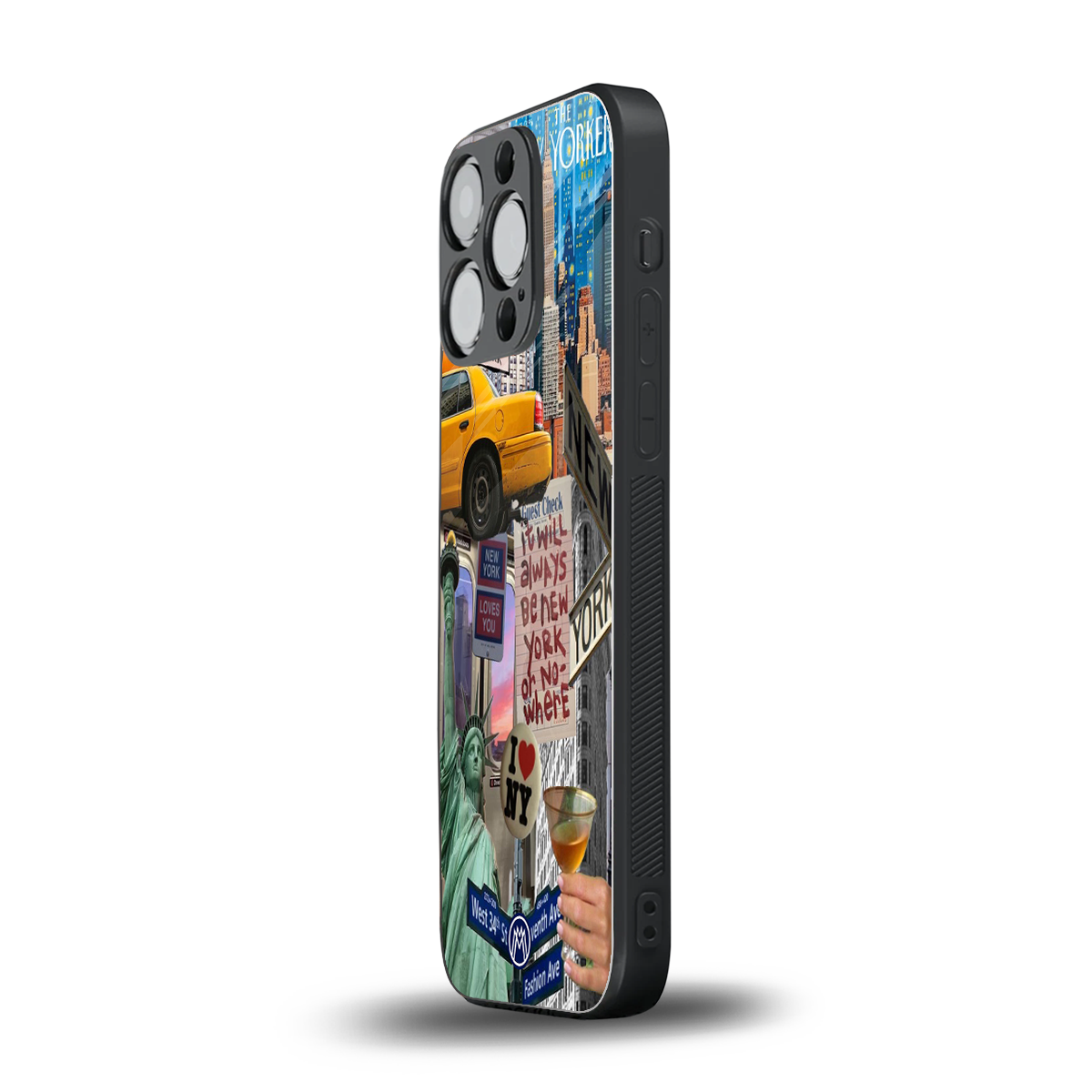newyorker back phone cover | glass case for iphone 15 pro