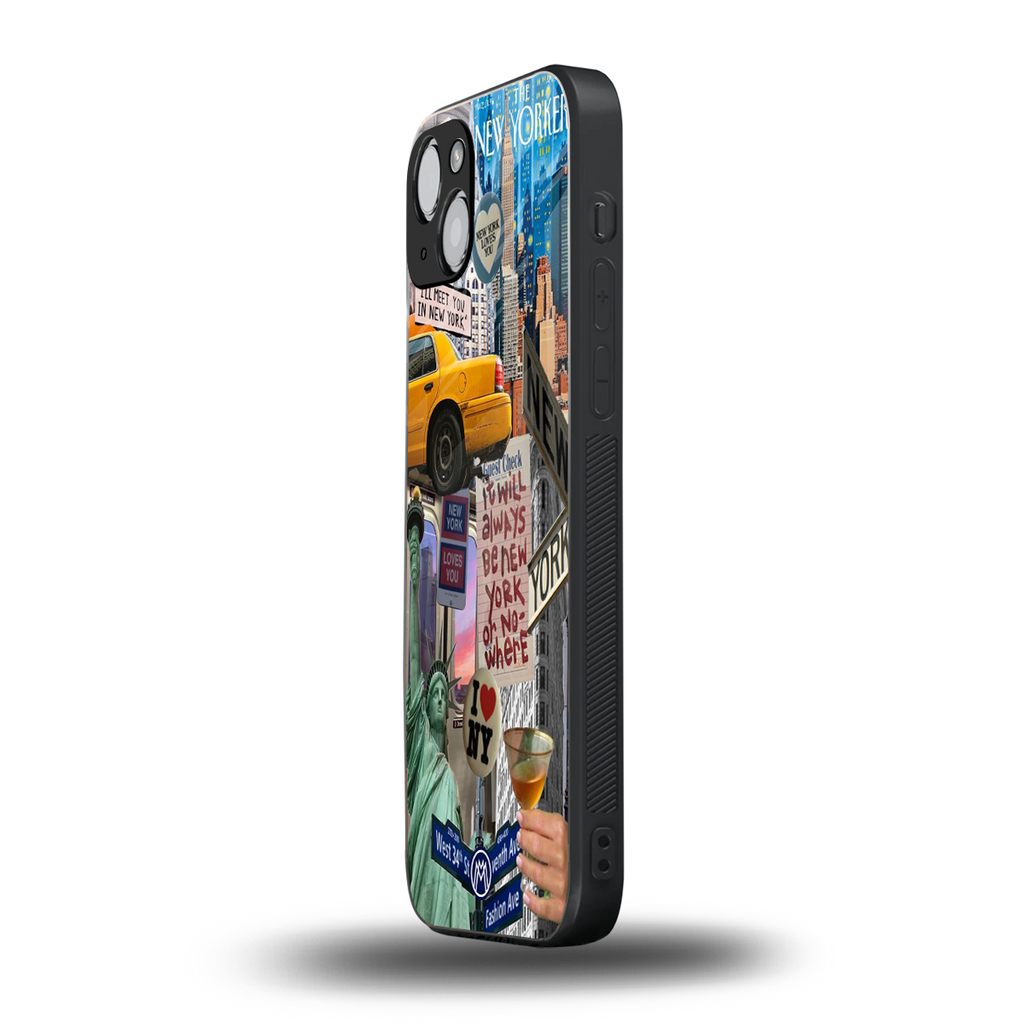 newyorker back phone cover | glass case for iphone 14