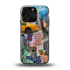 newyorker back phone cover | glass case for iphone 16 pro