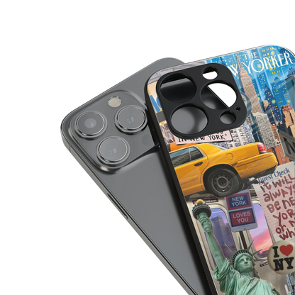 newyorker back phone cover | glass case for iphone 14