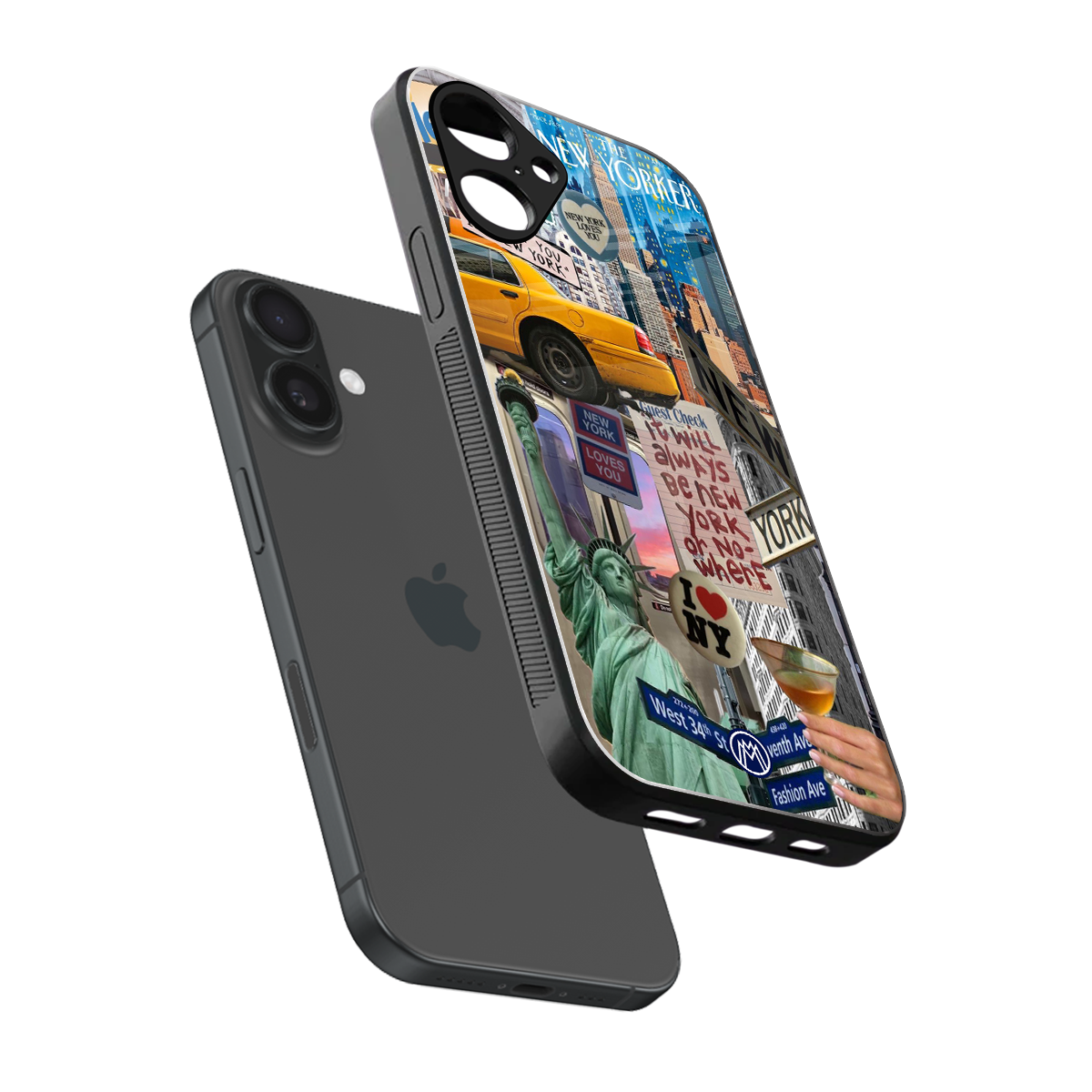 newyorker back phone cover | glass case for iphone 16