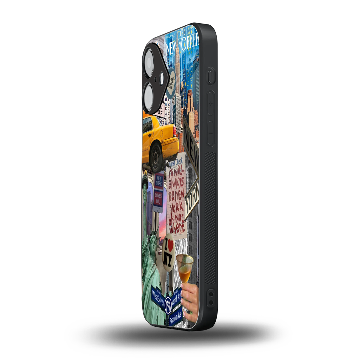 newyorker back phone cover | glass case for iphone 16