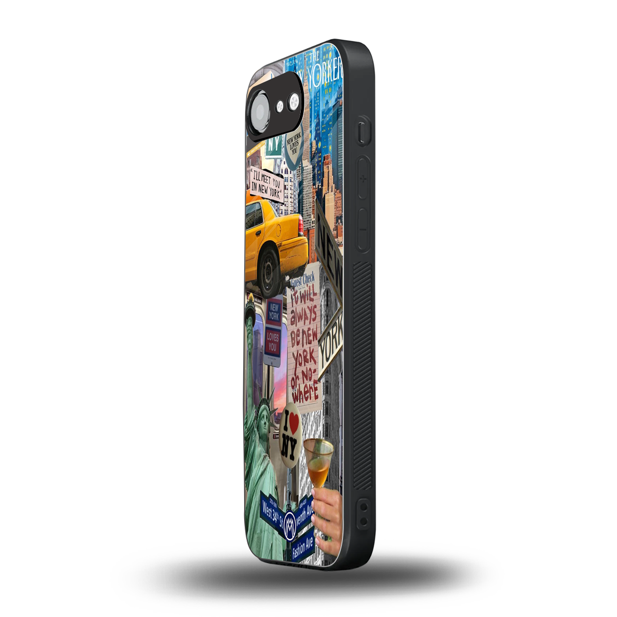 newyorker back phone cover | glass case for iphone 16e