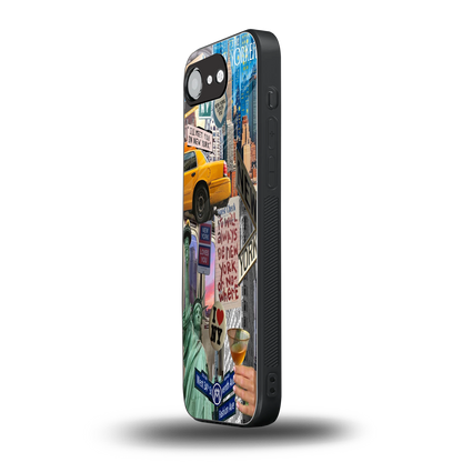 newyorker back phone cover | glass case for iphone 16e