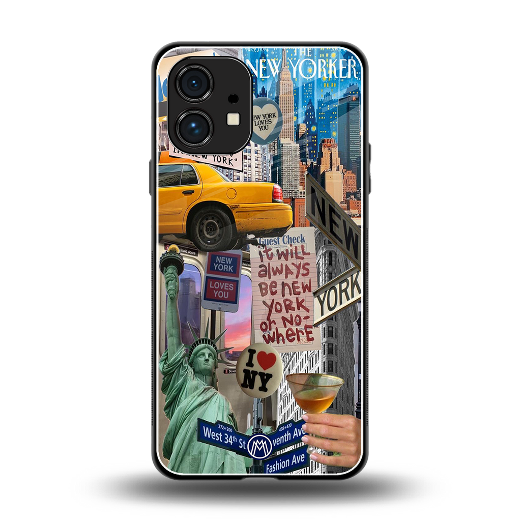 newyorker back phone cover | glass case for nothing phone 1
