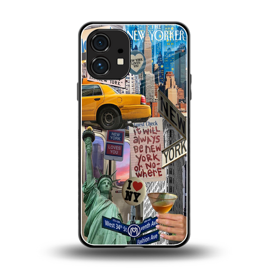 newyorker back phone cover | glass case for nothing phone 1
