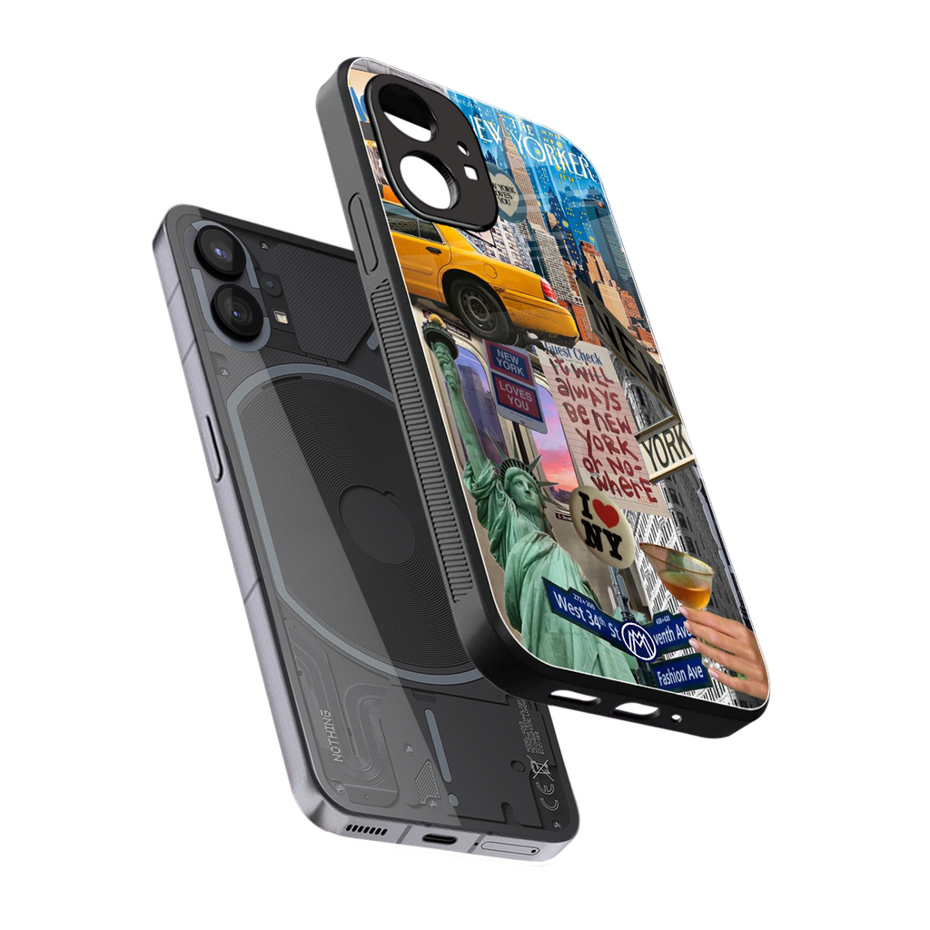 newyorker back phone cover | glass case for nothing phone 1