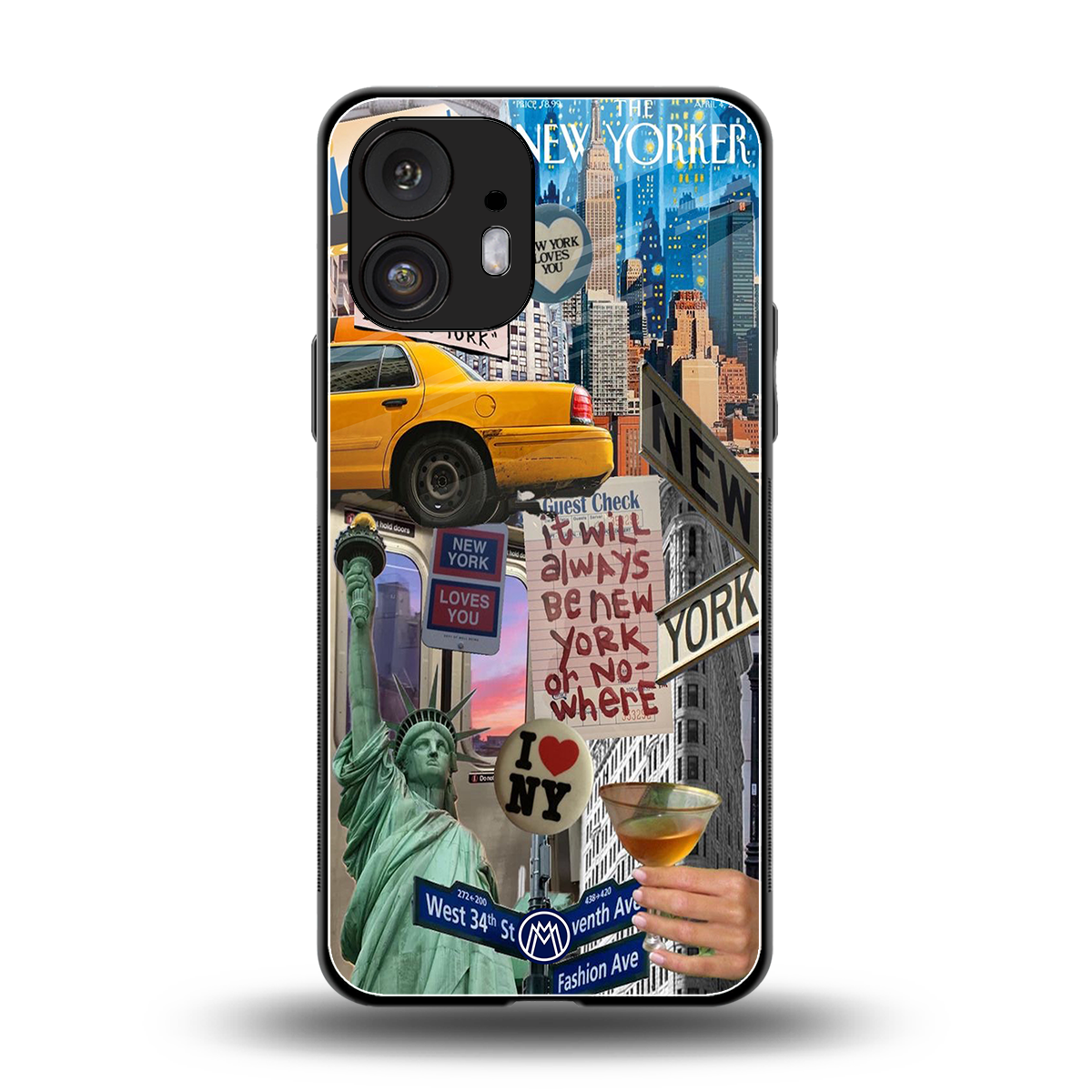 newyorker back phone cover | glass case for nothing phone 2