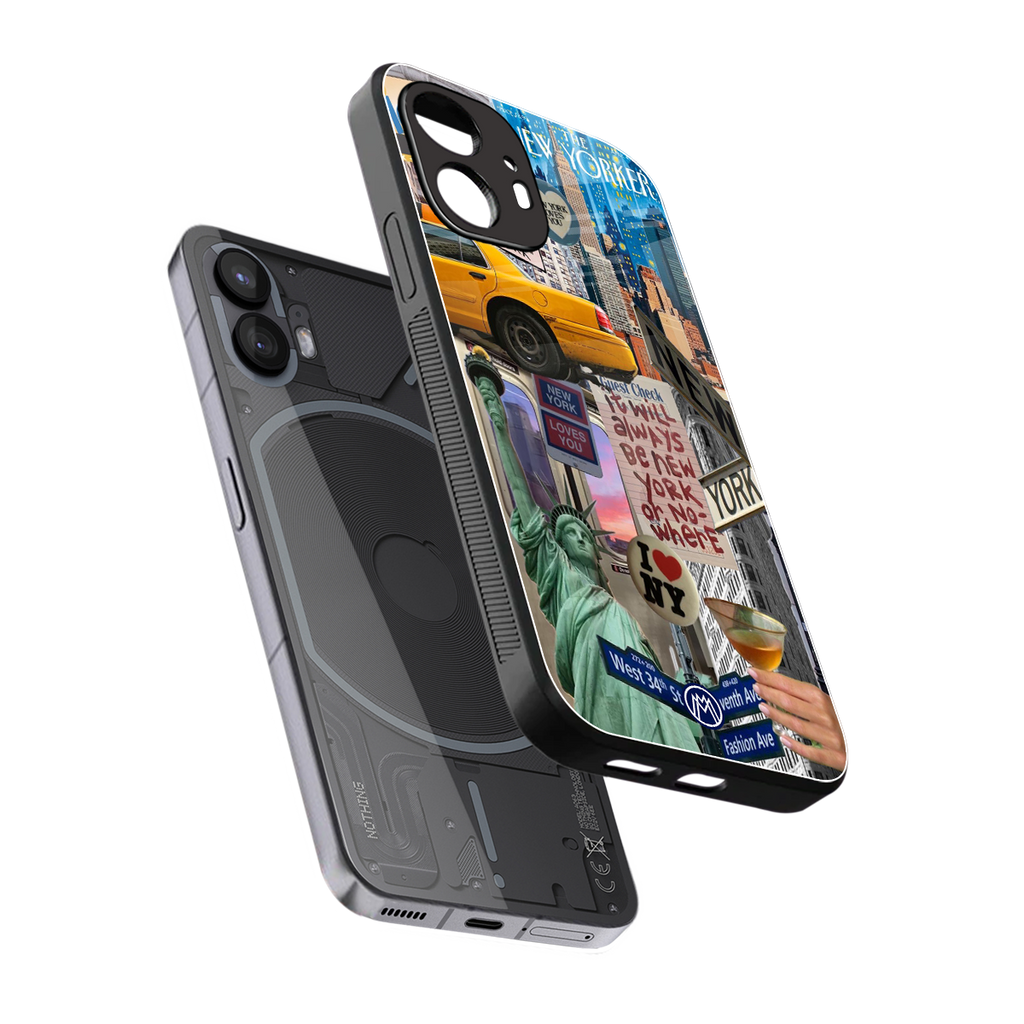 newyorker back phone cover | glass case for nothing phone 2