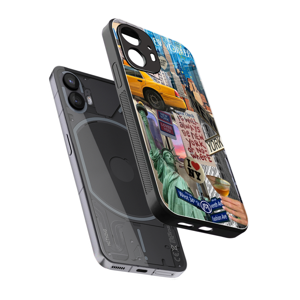 newyorker back phone cover | glass case for nothing phone 2
