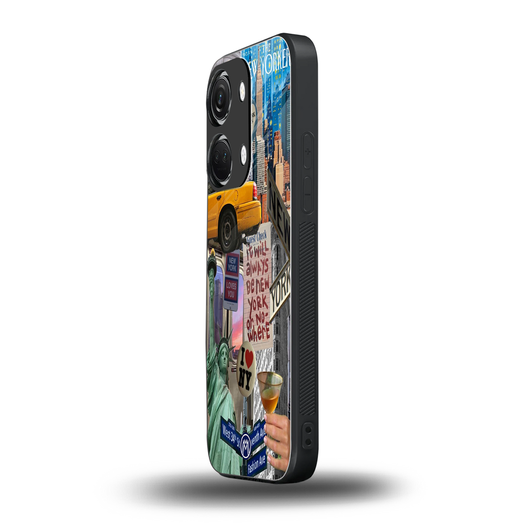 newyorker back phone cover | glass case for oneplus nord 3