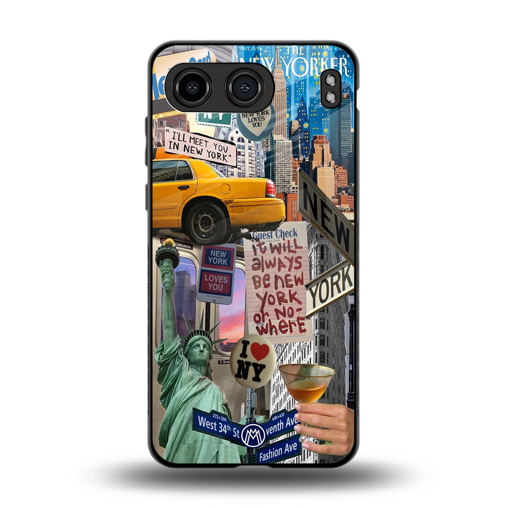 newyorker back phone cover | glass case for oneplus nord 4
