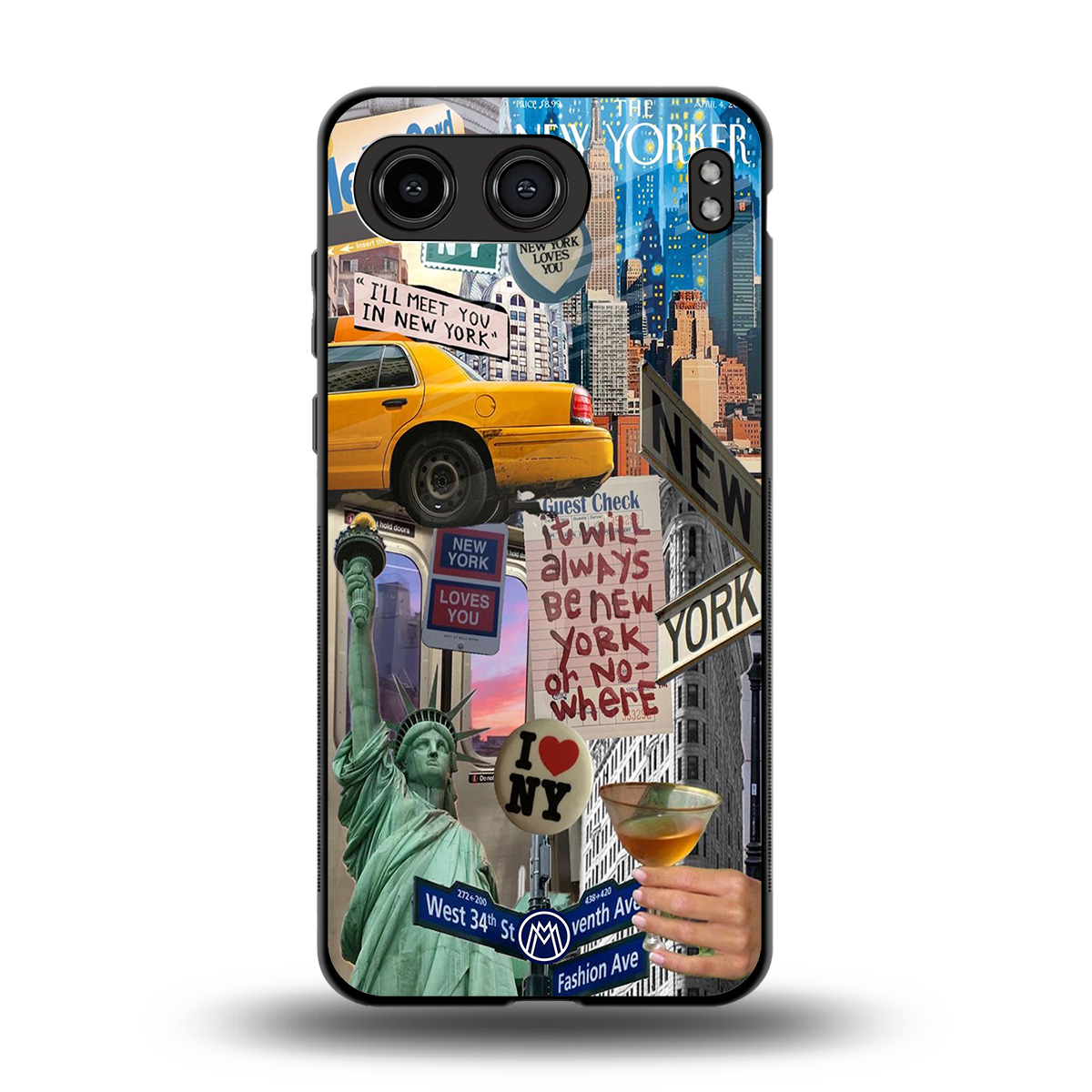 newyorker back phone cover | glass case for oneplus nord 4