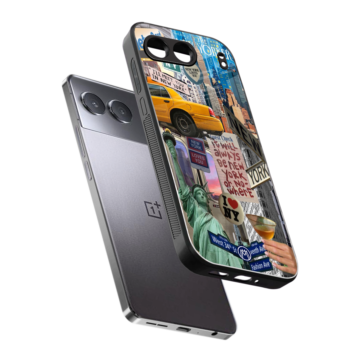 newyorker back phone cover | glass case for oneplus nord 4