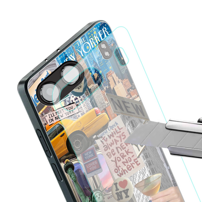 newyorker back phone cover | glass case for oneplus nord 4