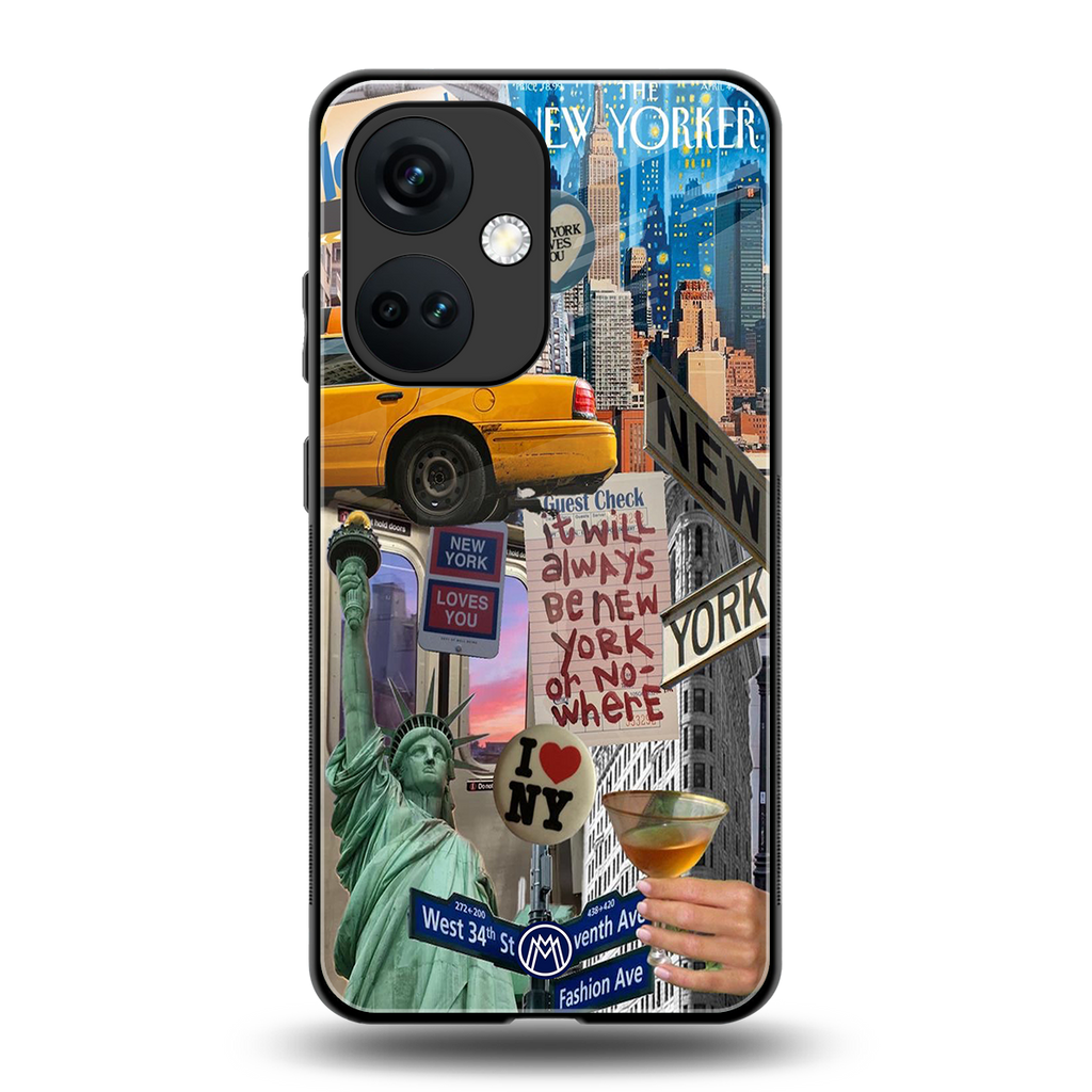 newyorker back phone cover | glass case for oneplus nord ce 3
