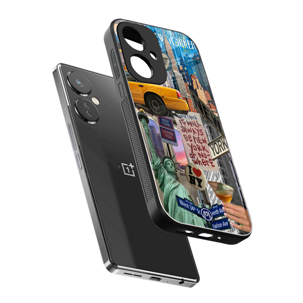 newyorker back phone cover | glass case for oneplus nord ce 3
