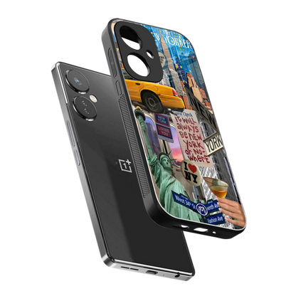 newyorker back phone cover | glass case for oneplus nord ce 3
