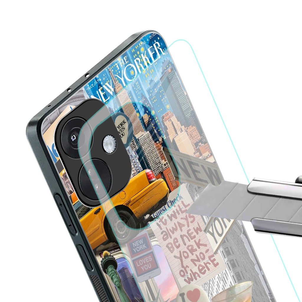 newyorker back phone cover | glass case for oneplus nord ce 3