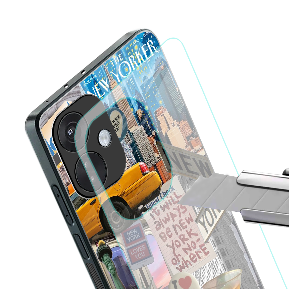 newyorker back phone cover | glass case for oneplus nord ce 3