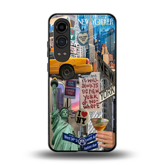 newyorker back phone cover | glass case for oneplus nord ce 4 lite
