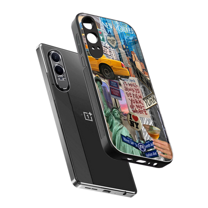 newyorker back phone cover | glass case for oneplus nord ce 4 lite