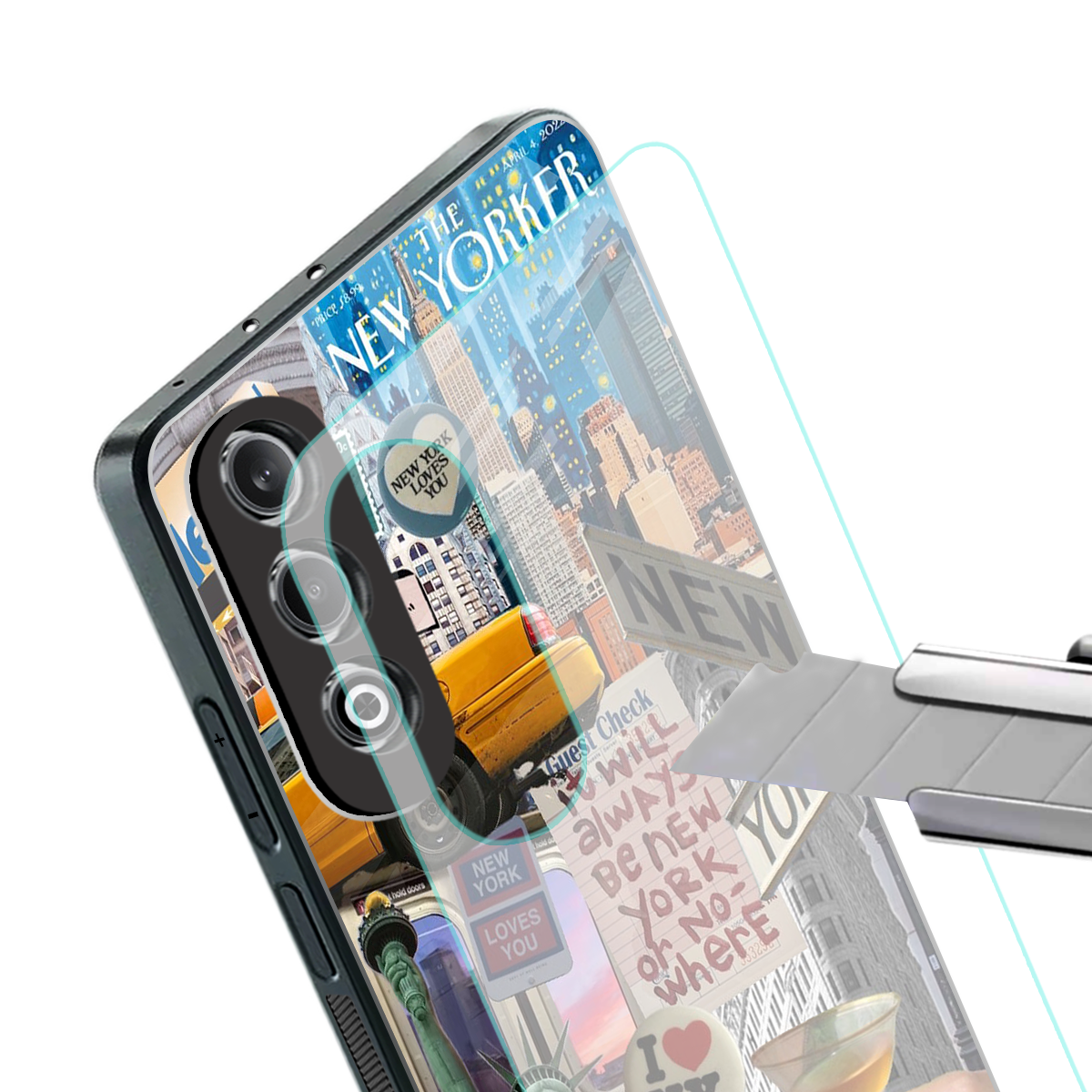 newyorker back phone cover | glass case for oneplus nord ce 4