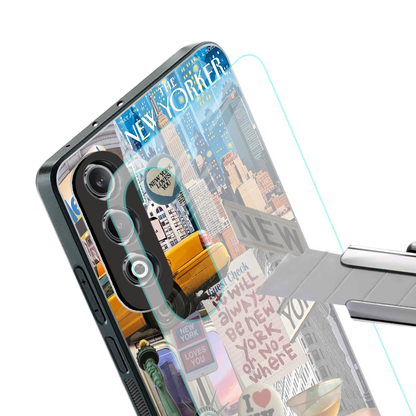 newyorker back phone cover | glass case for oneplus nord ce 4