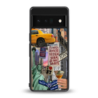 newyorker back phone cover | glass case for google pixel 6 pro
