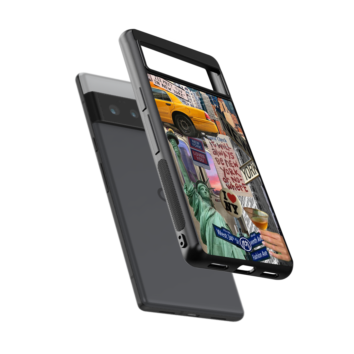 newyorker back phone cover | glass case for google pixel 6 pro