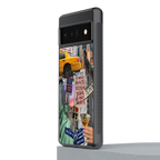 newyorker back phone cover | glass case for google pixel 6 pro