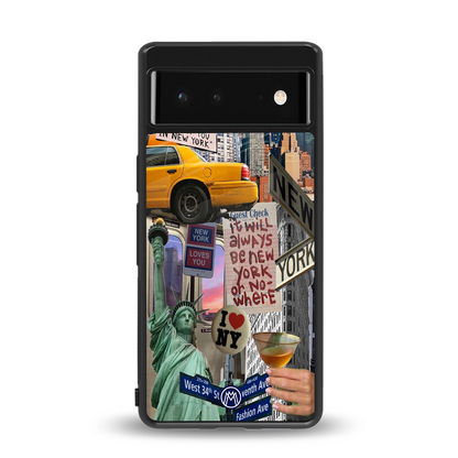 newyorker back phone cover | glass case for Google Pixel 6A