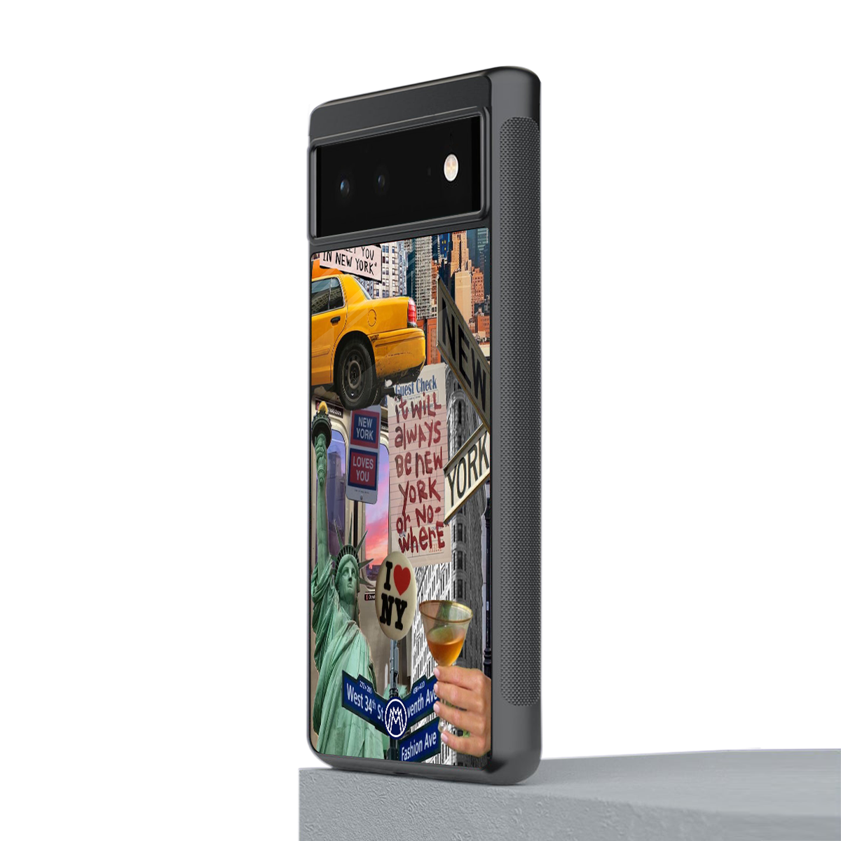newyorker back phone cover | glass case for Google Pixel 6A