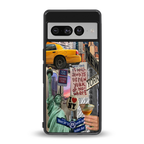 newyorker back phone cover | glass case for google pixel 7 pro