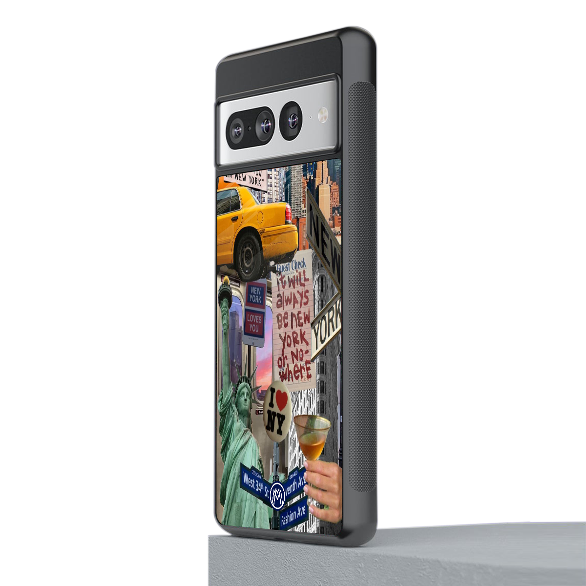 newyorker back phone cover | glass case for google pixel 7 pro