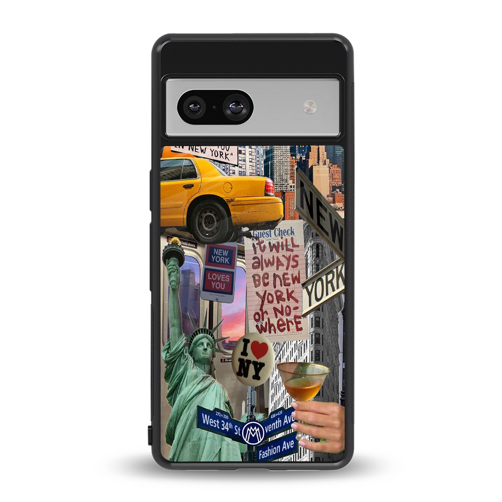 newyorker back phone cover | glass case for Google Pixel 7
