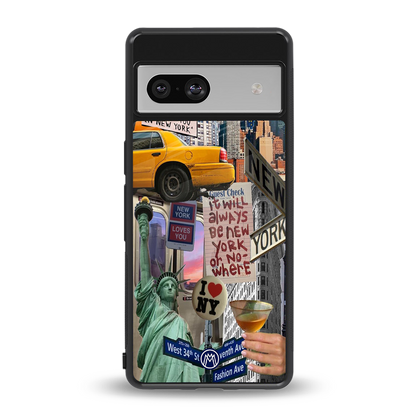 newyorker back phone cover | glass case for Google Pixel 7A