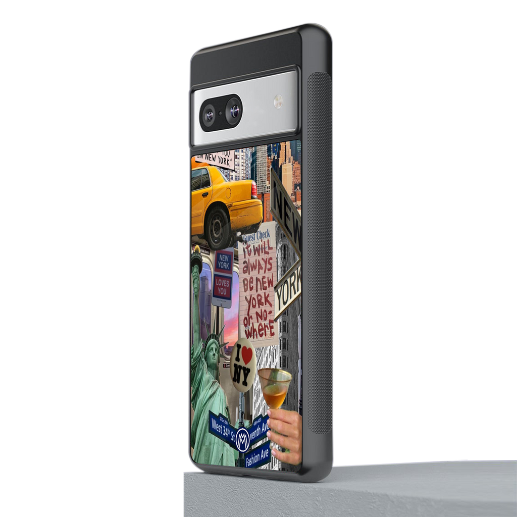 newyorker back phone cover | glass case for Google Pixel 7