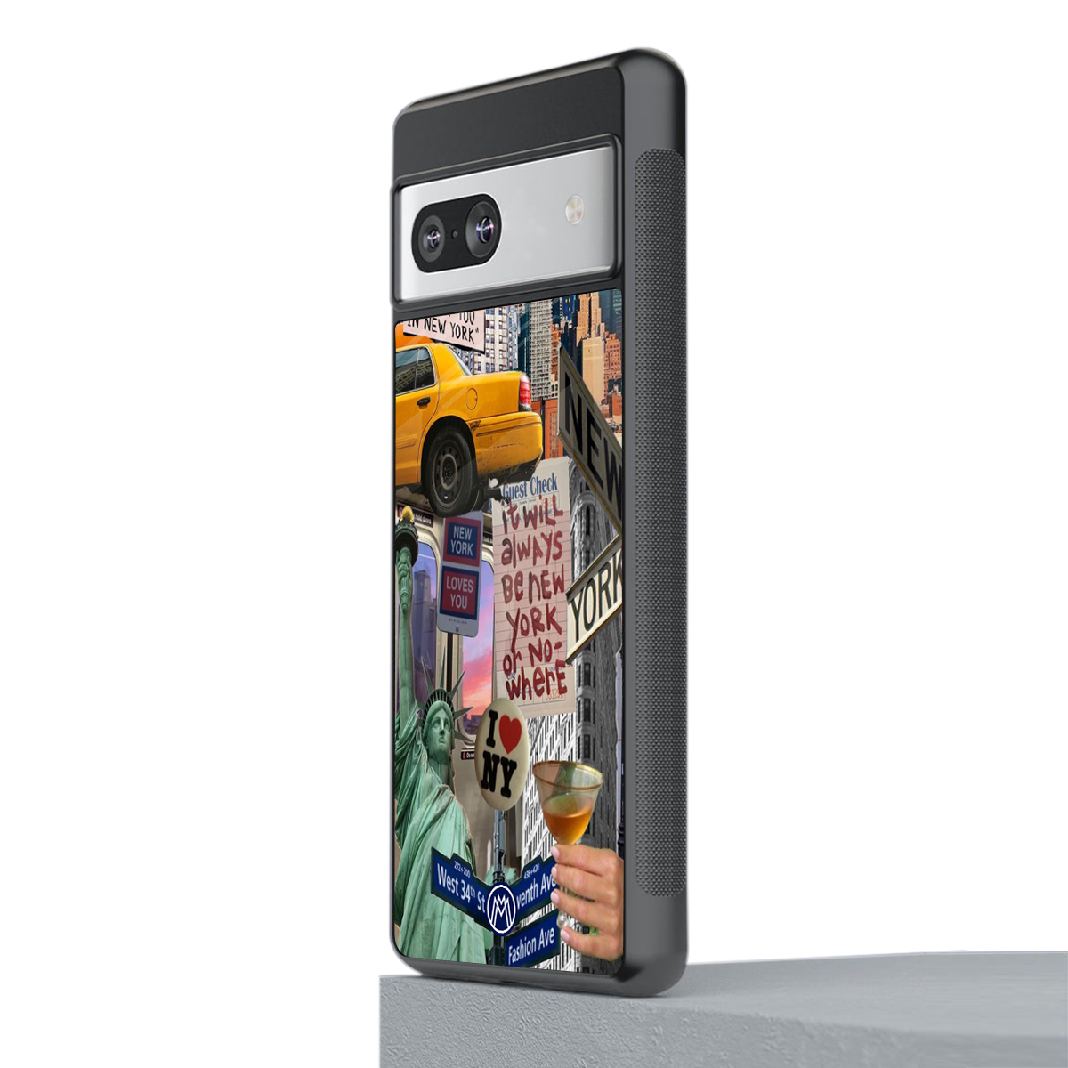 newyorker back phone cover | glass case for Google Pixel 7A