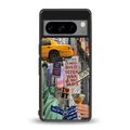 newyorker back phone cover | glass case for google pixel 8 pro