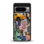 newyorker back phone cover | glass case for google pixel 8 pro