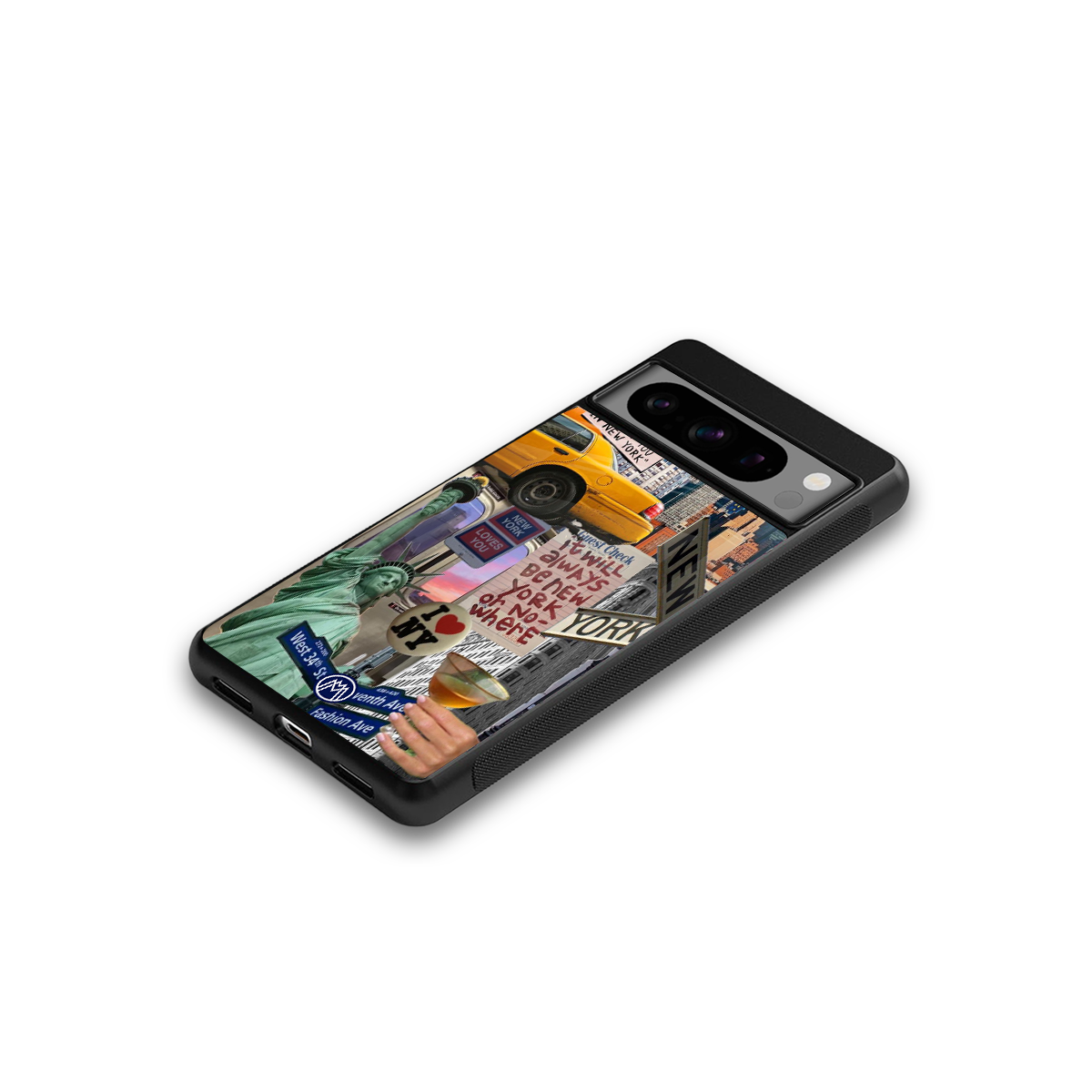newyorker back phone cover | glass case for google pixel 8 pro