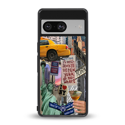 newyorker back phone cover | glass case for Google Pixel 8