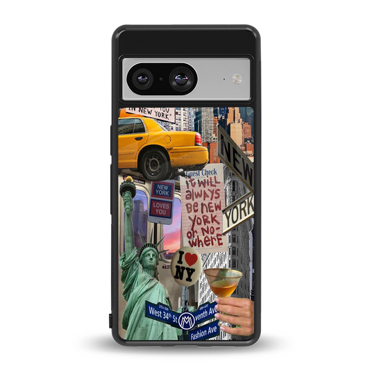 newyorker back phone cover | glass case for Google Pixel 8