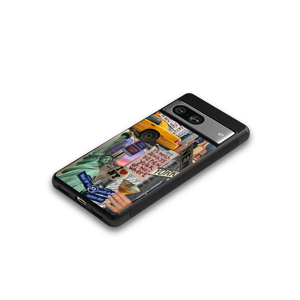 newyorker back phone cover | glass case for Google Pixel 8