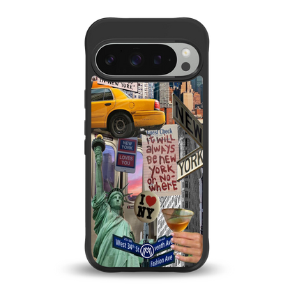 newyorker back phone cover | glass case for google pixel 9 pro