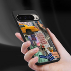newyorker back phone cover | glass case for google pixel 9 pro