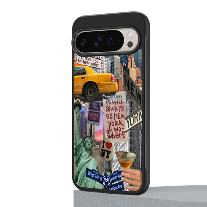 newyorker back phone cover | glass case for google pixel 9 pro